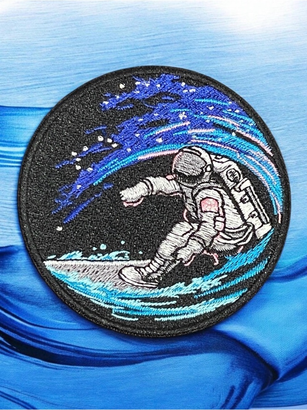 PatchClub Space Surfing Astronaut Patch - Cool Space Surfer Patch